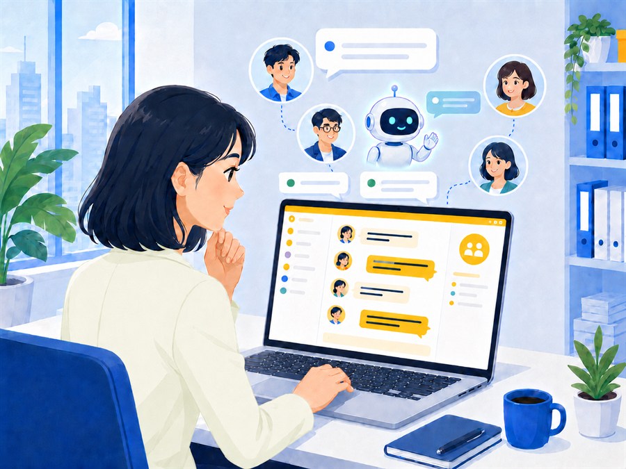 kintoneのスレッドをAIが要約するイメージ